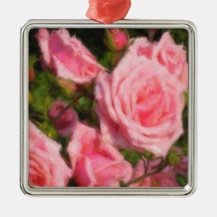 Ornements roses de vacances d'impressions