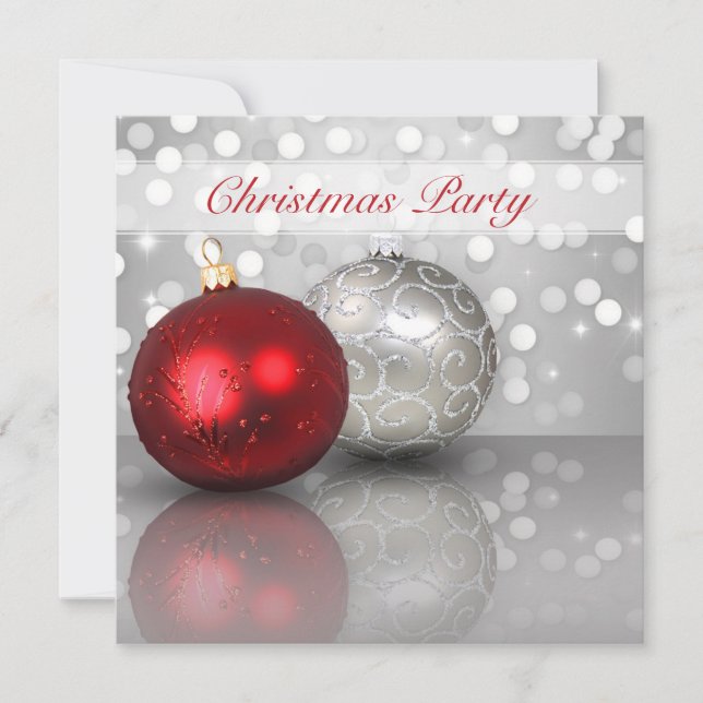 Ornements Shimmery de Noël - invitation (Devant)