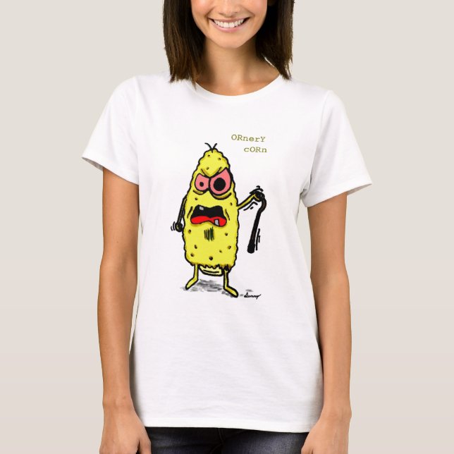 Ornery Corn FEMMES Bébé Poupée T-shirt (Devant)