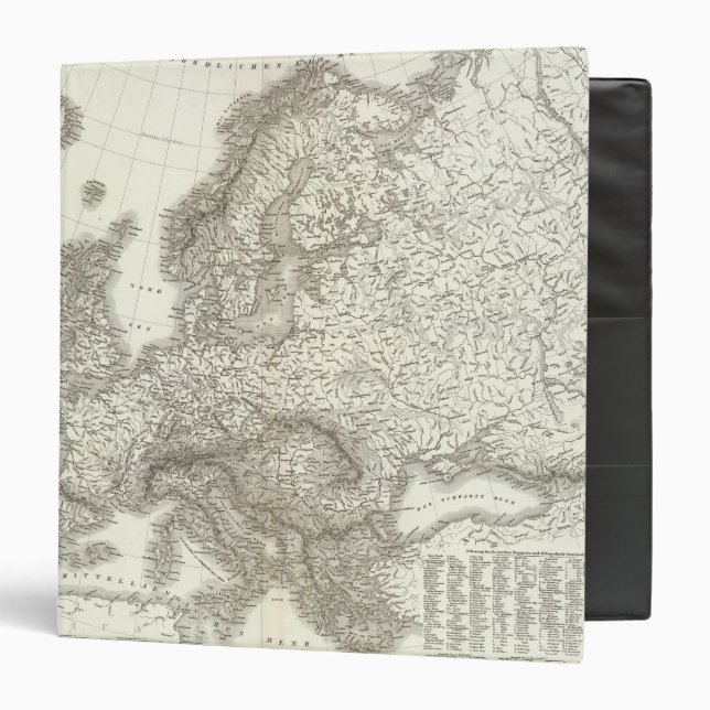 Orograph Europa - Physical Map of Europe Binder (Front/Inside)