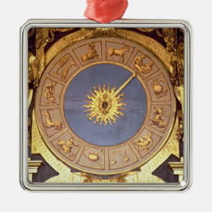 Orologio Zodicale (Zodiac Clock) (fresco and gilde Metal Ornament