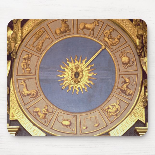 Orologio Zodicale (Zodiac Clock) (fresco and gilde Mouse Pad (Front)