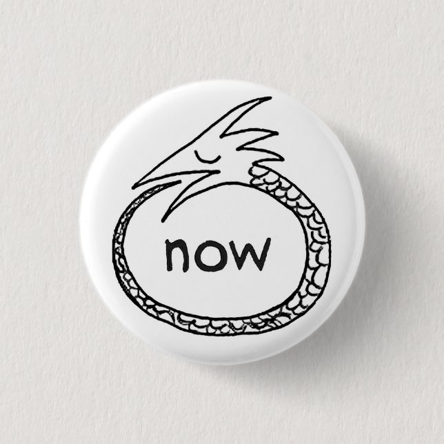 orouboros now, yo 1 inch round button (Front)