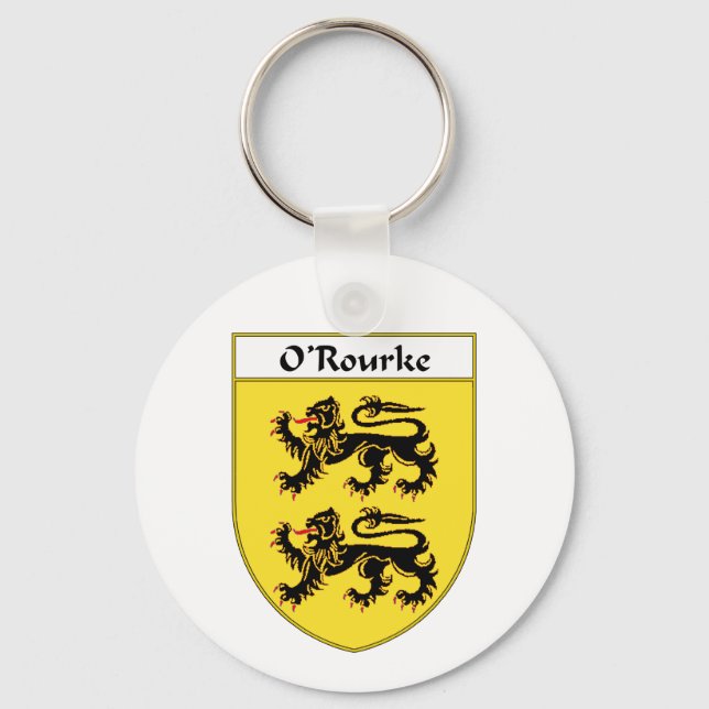 O'Rourke Coat of Arms/Family Crest Keychain (Front)