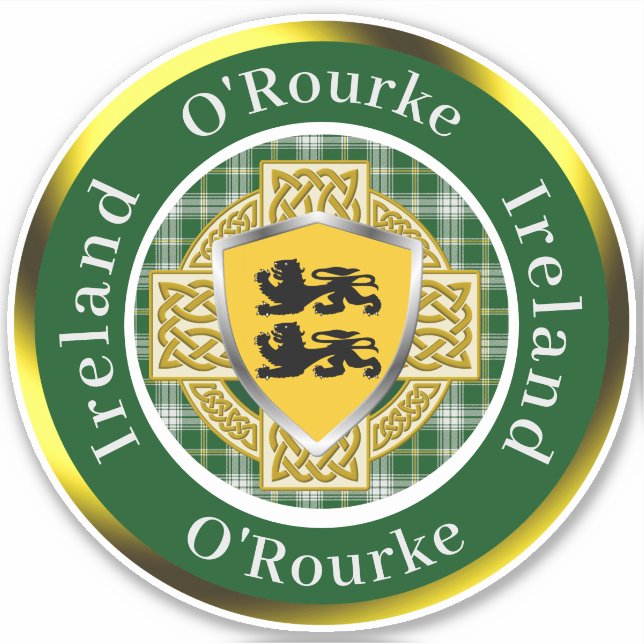 O'Rourke Irish Shield/Celtic Cross Personalized (Front)