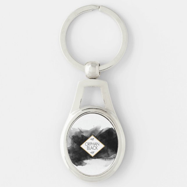 Orphan Black Black Watercolor Keychain (Front)