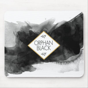Orphan Black Black Watercolor Mouse Pad
