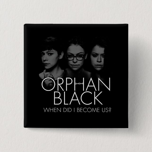 Orphan Black | Three Sestras Silhouette 2 Inch Square Button (Front)