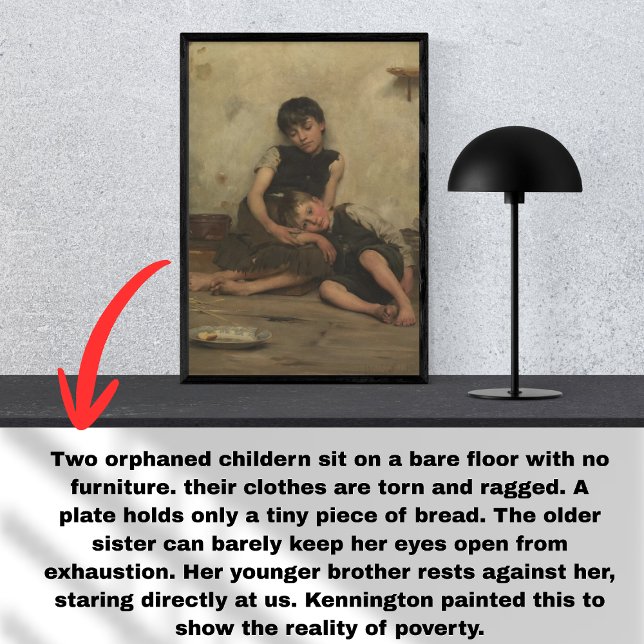 "Orphans" by Thomas Kennington (1885) - London, UK Canvas Print (Creator Uploaded)