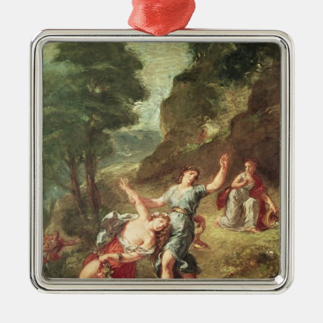 Orpheus and Eurydice, Spring Metal Ornament (Front)