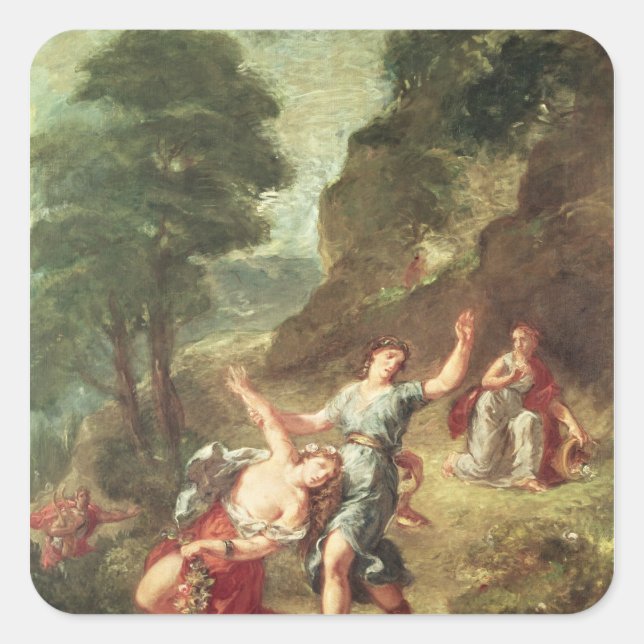 Orpheus and Eurydice, Spring Square Sticker (Front)