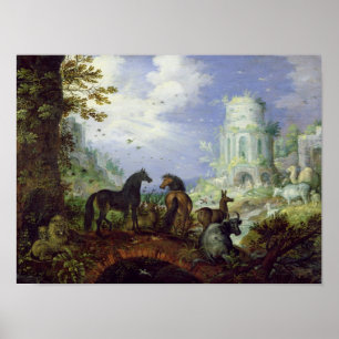 Orpheus Charming the Animals, 1626 Poster