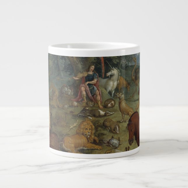 Orpheus Charming the Beasts (oil on panel) Large Coffee Mug (Front)