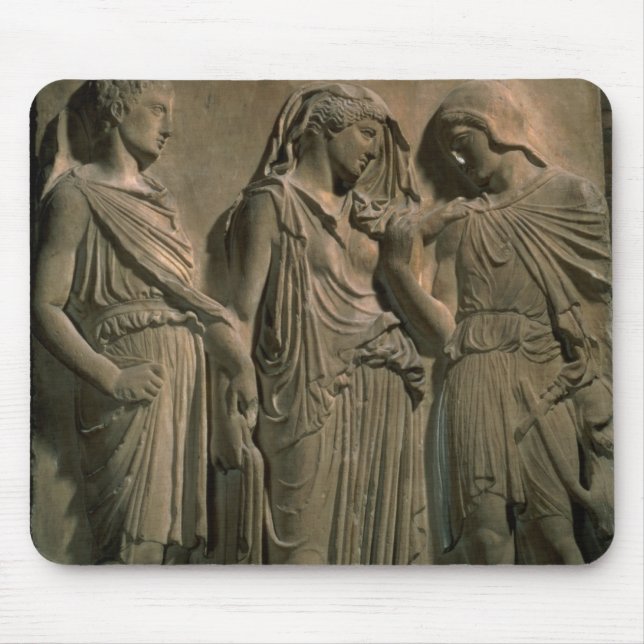 Orpheus, Eurydice and Hermes (marble) Mouse Pad (Front)