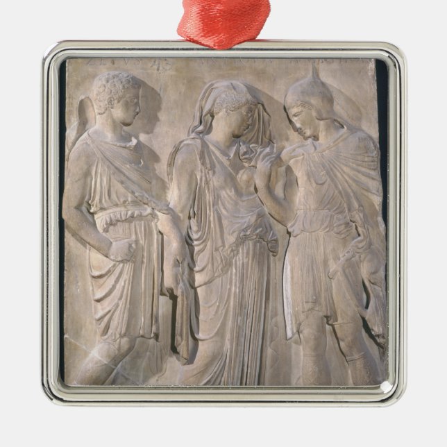 Orpheus, Eurydice and Hermes Metal Ornament (Front)