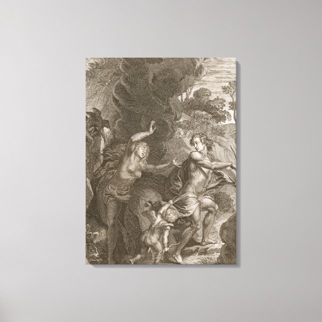 Orpheus, Leading Eurydice Out of Hell, Looks Back Canvas Print (Front)