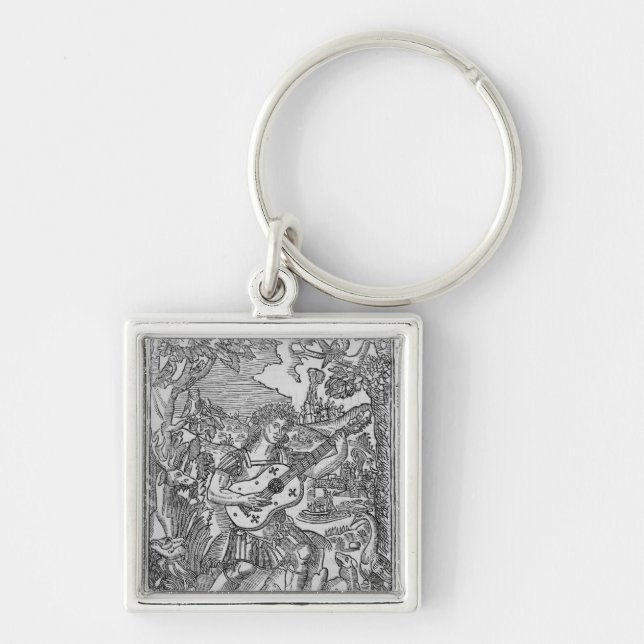 Orpheus Playing Music Keychain (Front)
