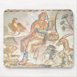 Orpheus playing to the animals, Roman mosaic Mouse Pad