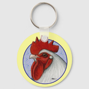 Orpington Head Circle Keychain