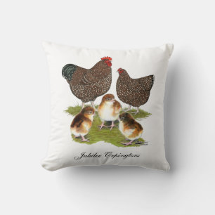 Orpington Jubilee Chicken Family Throw Pillow