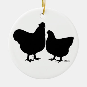 Orpington Silhouette Ceramic Ornament
