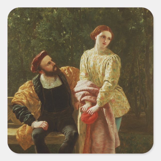 Orsino and Viola Square Sticker (Front)