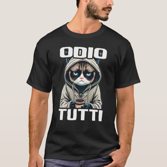 Orso Divertente Regalo I Hate People I Odio Tutti  T-Shirt (Front)