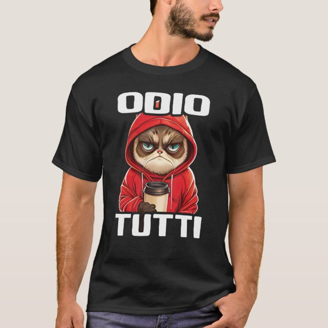 Orso Divertente Regalo I Hate People I Odio Tutti  T-Shirt (Front)
