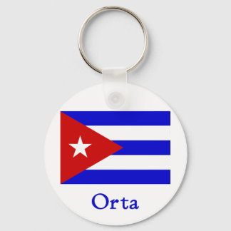 Orta Cuban Flag Keychain