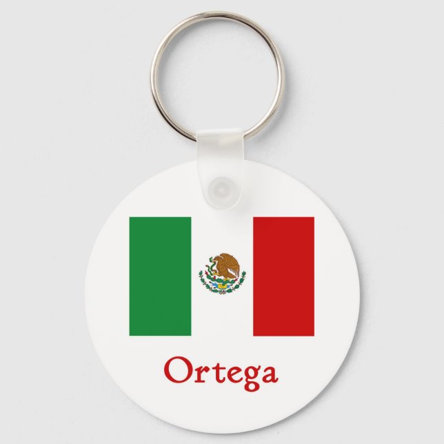 Ortega Mexican Flag Keychain (Front)