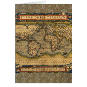 Ortelius 1570 World Map: Antique Cartography