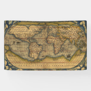 Ortelius 1570 World Map: Antique Cartography Banner