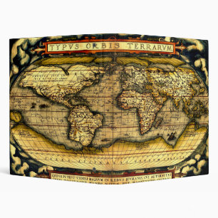 Ortellius World Map 1570 Binder