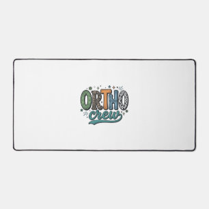 Ortho Crew Vintage Dental Team Vector Design_1 Desk Mat