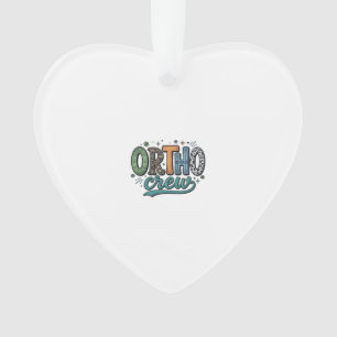 Ortho Crew Vintage Dental Team Vector Design_1 Ornament