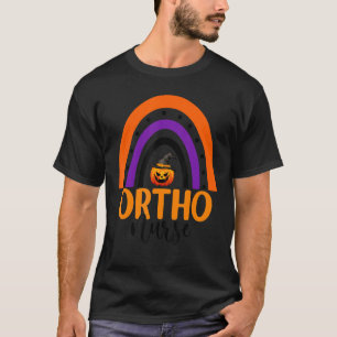 Ortho Nurse Halloween Pumpkin Rainbow Orthopedic N T-Shirt