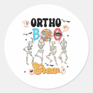 Ortho Orthopedic Halloween Boo Crew  Classic Round Sticker