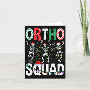 Ortho Squad Christmas Skeleton Orthopedic Nurse Li Card
