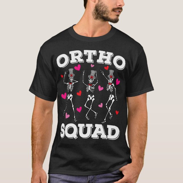 Ortho Squad Dancing Skeleton Valentine Men T-Shirt (Front)