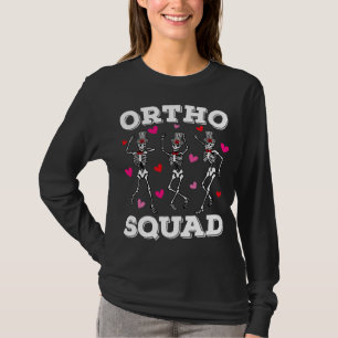 Ortho Squad Dancing Skeleton Valentine Women LS T-Shirt