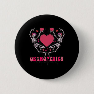 Ortho Squad Retro Valentine#39;s Day Nurse Orthope 2 Inch Round Button