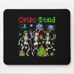 Ortho Squad Xmas Three Santa Reindeer Elf X-ray Sk Mouse Pad