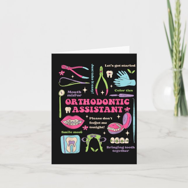 Orthodontic Assistant Funny Design Card (Front)