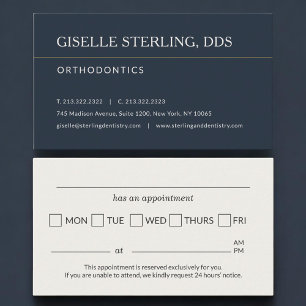Orthodontics Dentistry Office Appointment Reminder Card