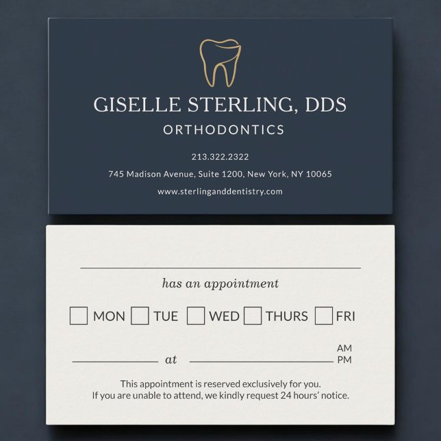 Orthodontics Dentistry Tooth Appointment Reminder Card (Creator Uploaded)