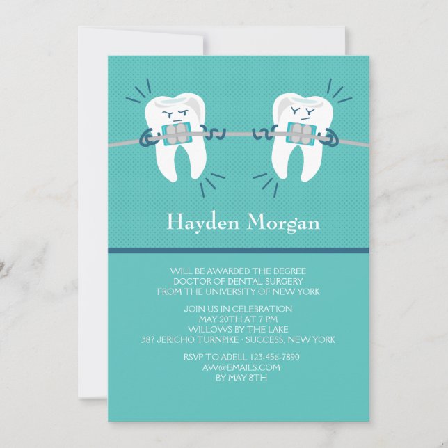 Orthodontie Graduation Invitation (Devant)