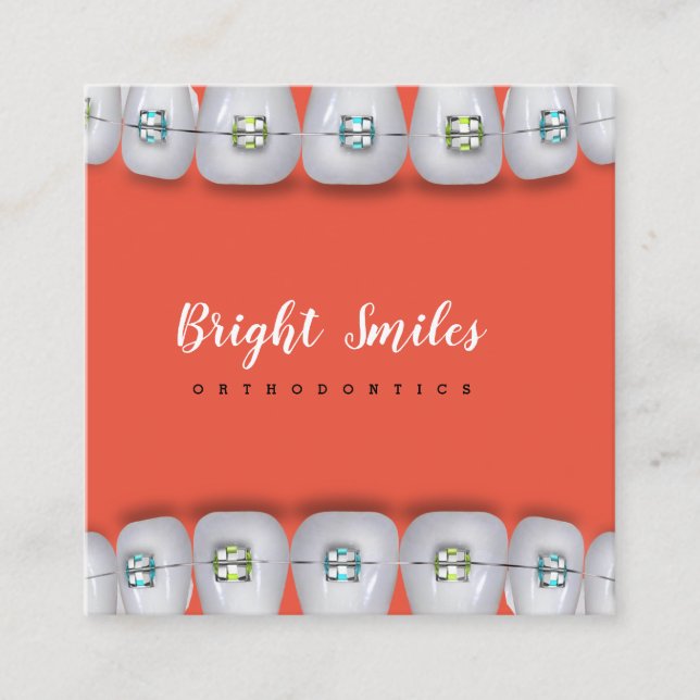 Orthodontist Braces Dentist Standard Business Card (Front)