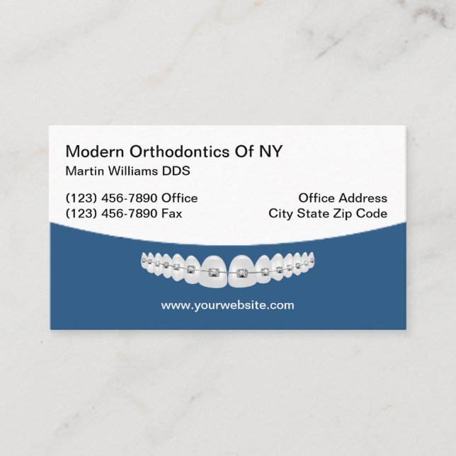Orthodontiste moderne Orthodontiste Cartes de visi (Devant)
