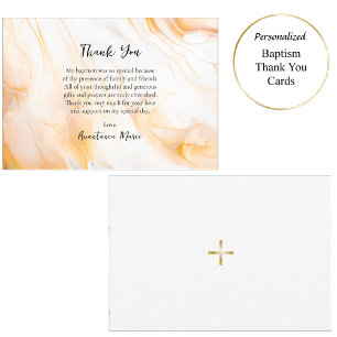 Orthodox Christian Baptism  Thank You Card