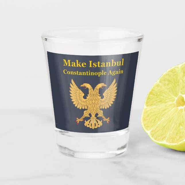 Orthodox Christian Byzantium Gift Shot Glass (Front)